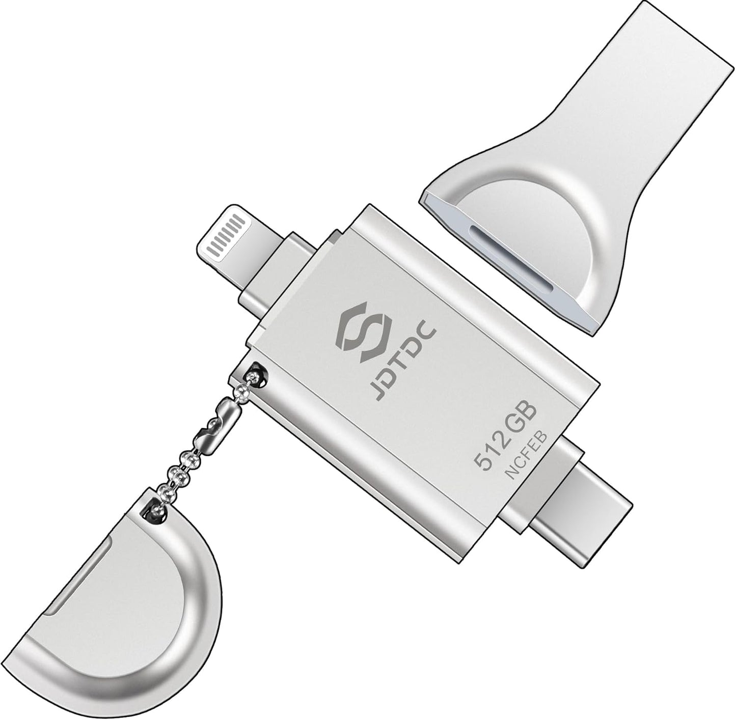 JSL JDTDC MFi Certified 512GB Photo Stick for iPhone USB C Flash Drive External Storage for iPhone 16/15/14, iPad, Android Memory Expansion, Phone-Picture-Saver Portable Thumb Drive for Photos Videos