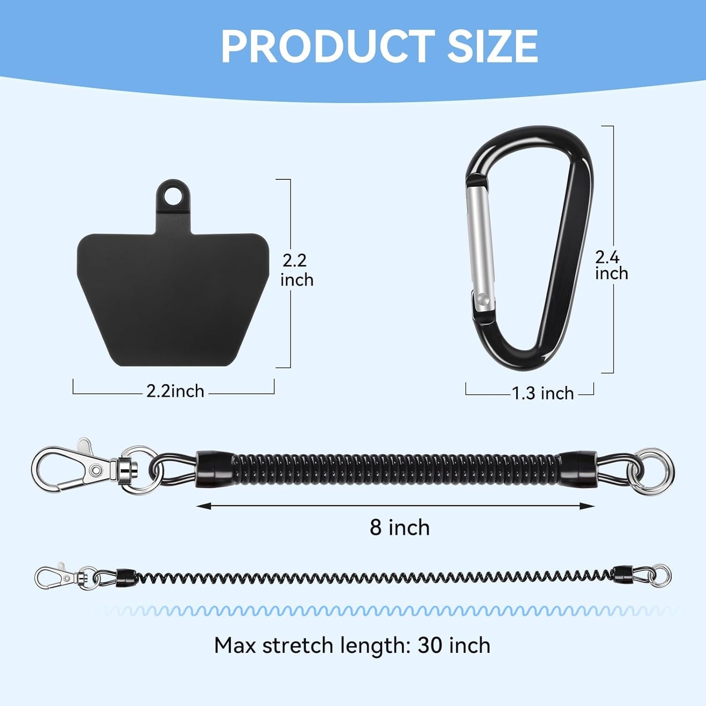 SHANSHUI Phone Lanyard, Cell Phone Lanyard Tether Pads Compatible with iPhone & All Smartphones in Full Cover Cases