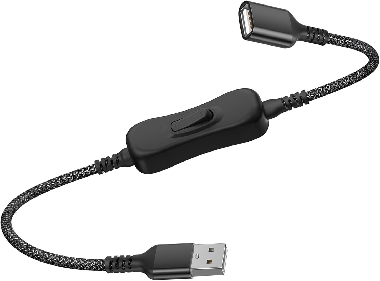 Itramax USB On Off Switch Cable for Carplay 1FT,Inline USB Power Switch USBA Male to Female Extension Cord with Switch Upgraded Toggle Cable for PC,TV,Car,LED Strip,Desk Lamp,Fan,Light