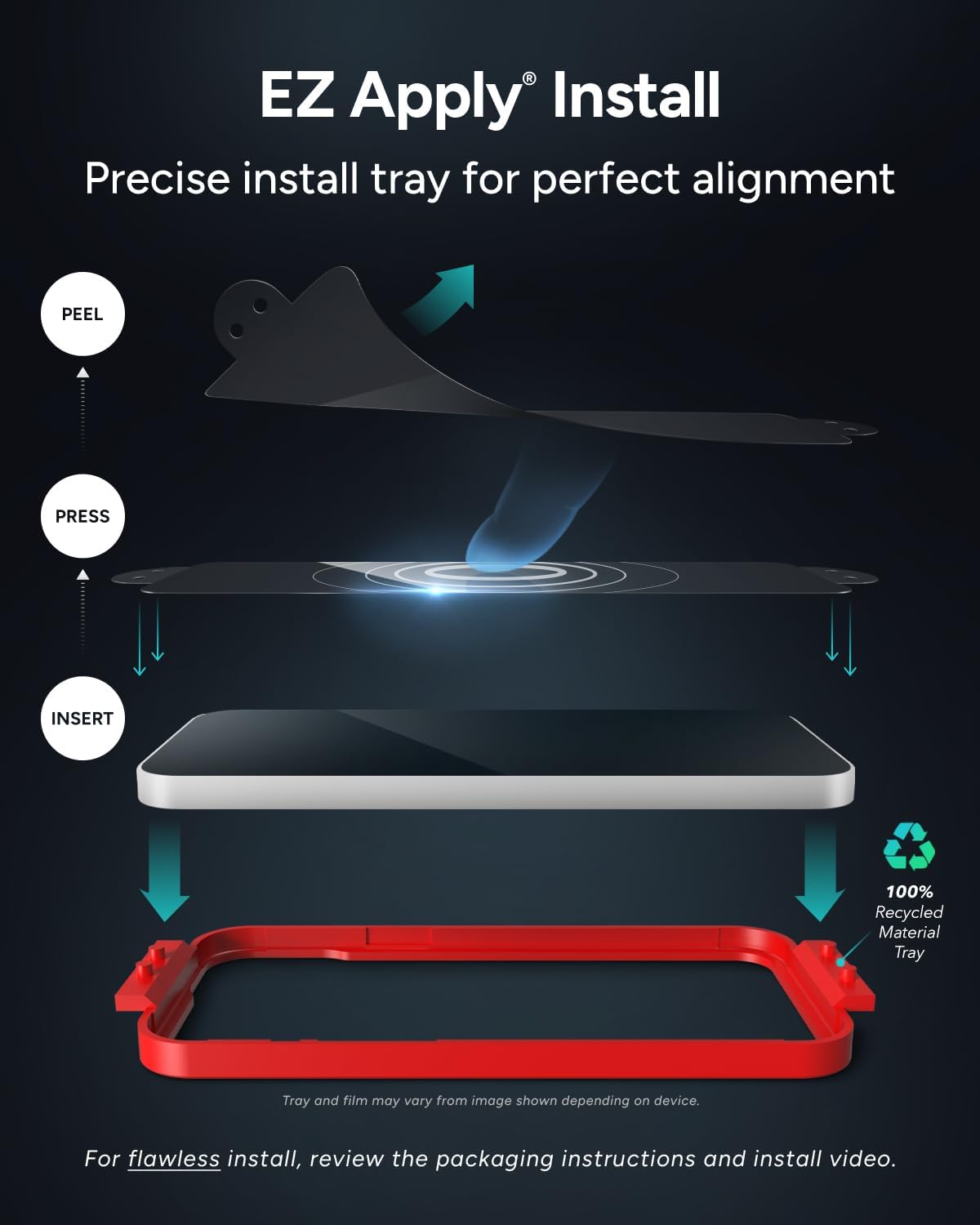 ZAGG Glass Elite Privacy Screen Protector for iPhone 16/15-2-Way Privacy Filter, Ultra-Strong Tempered Glass, 5X Stronger, InvisibleShield, Smudge-Free, Easy Install, Recycled Content