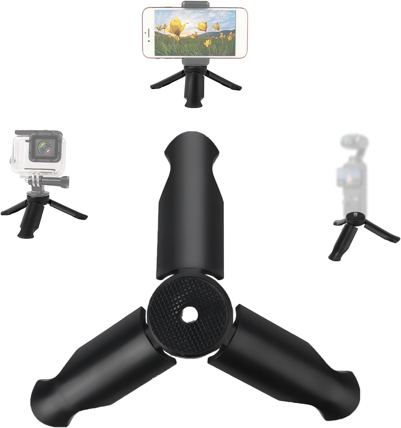 Mini Tripod, Desktop Tabletop Stand Compact Tripod for Smooth 4, Osmo Mobile, Vimble 2, Gimbal Handle Grip Stabilizer and All Cameras