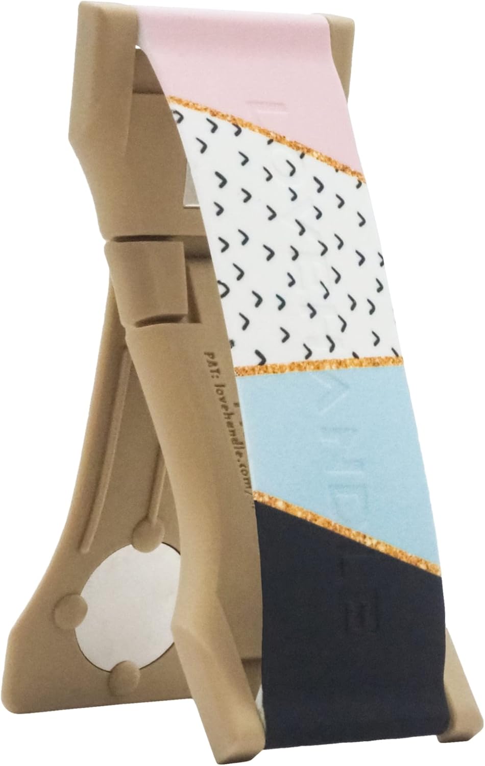 LOVEHANDLE PRO Premium Phone Grip - Silicone Phone Strap - Magnetic Phone Mount and Kickstand for Smartphone and Tablet - Kaleidoscope Silicone