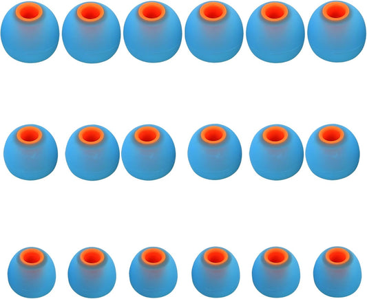 Silicone Earbud Replacement Tips for Most In-Ear Earbuds (Inner Hole 3.8-5.1mm) - 9 Pairs (S, M, L)