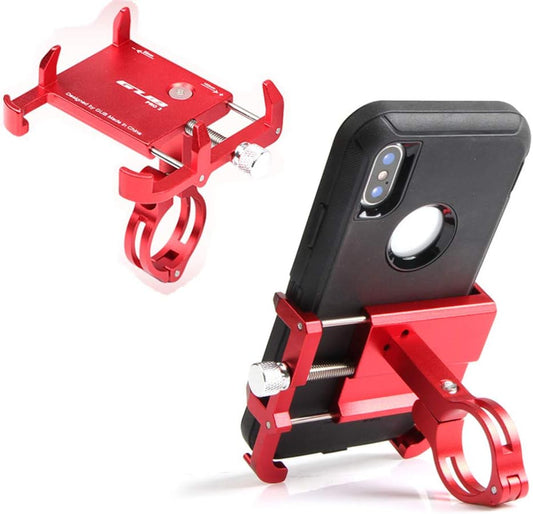 GUB Thick Case Design Bike & Motorcycle Phone Mount Handlebar Holder Adjustable Compatible with iPhone XR Xs 7s 8 Plus,Compatible with SamsungS7/S6/Note5/4,Any Cell Phones with Thick Phone Case (red)