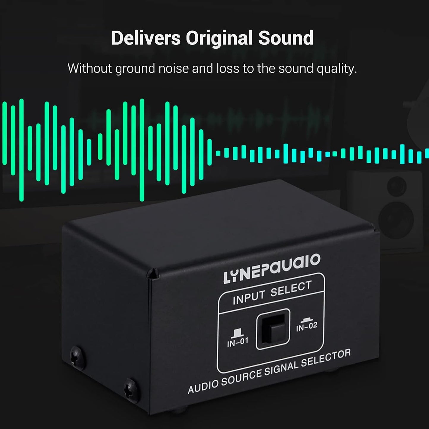 Audio Switcher RCA 2 in 1 Out/1 in 2 Out A/B Switch Stereo Audio Splitter Box with No Distortion RCA Jack for Switching Between Computer Speakers and Headphones