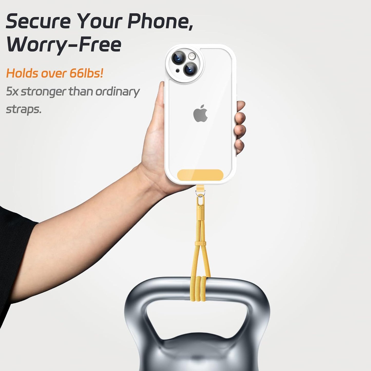 2 Pack Phone Lanyard,2×Phone crossbody strap,4×Tether Tabs,Universal Cell Phone Multifuctional Patch Polyester Lanyards,Cell Phone Lanyards for Women and Men(blue+yellow)