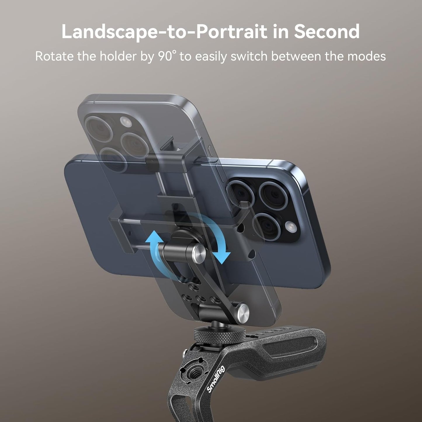 SMALLRIG Universal Metal Phone Support with Cold Shoe Mount, Smartphone Holder Adapter Support Free Adjustment Joints, Phone Tripod Mount for iPhone 16 15 14, for Samsung Galaxy etc. - 4382