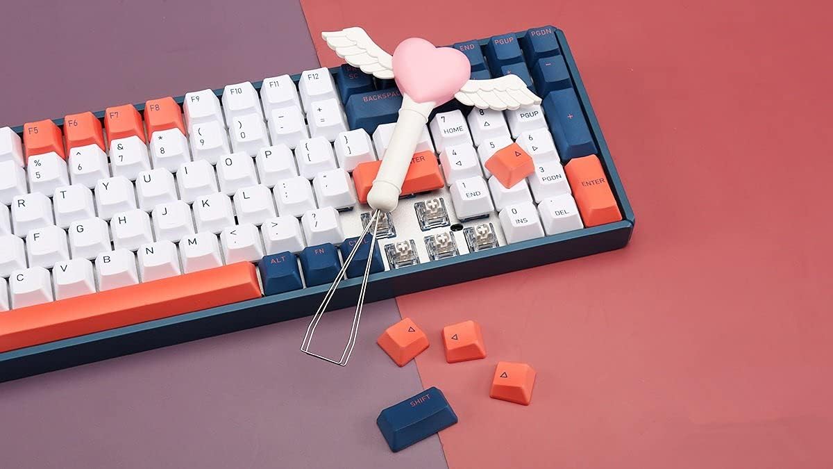 FKZ Keycap Puller, Fairy Wand - Custom Mechanical Keyboard Keycap Removal Tool for Cherry MX, Gateron, Outemu, Kailh Switches - QWERTY USB-C Keyboard DIY Accessory