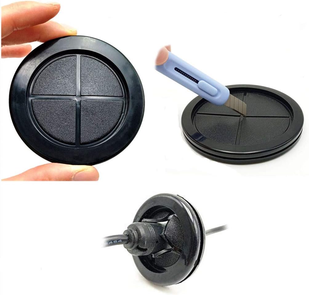 Rubber Grommet,2-1/8"ID 2-1/2"Drill Hole,Hole Grommets,Synthetic Rubber Grommets Wire Protection Firewall Hole Plug, Round