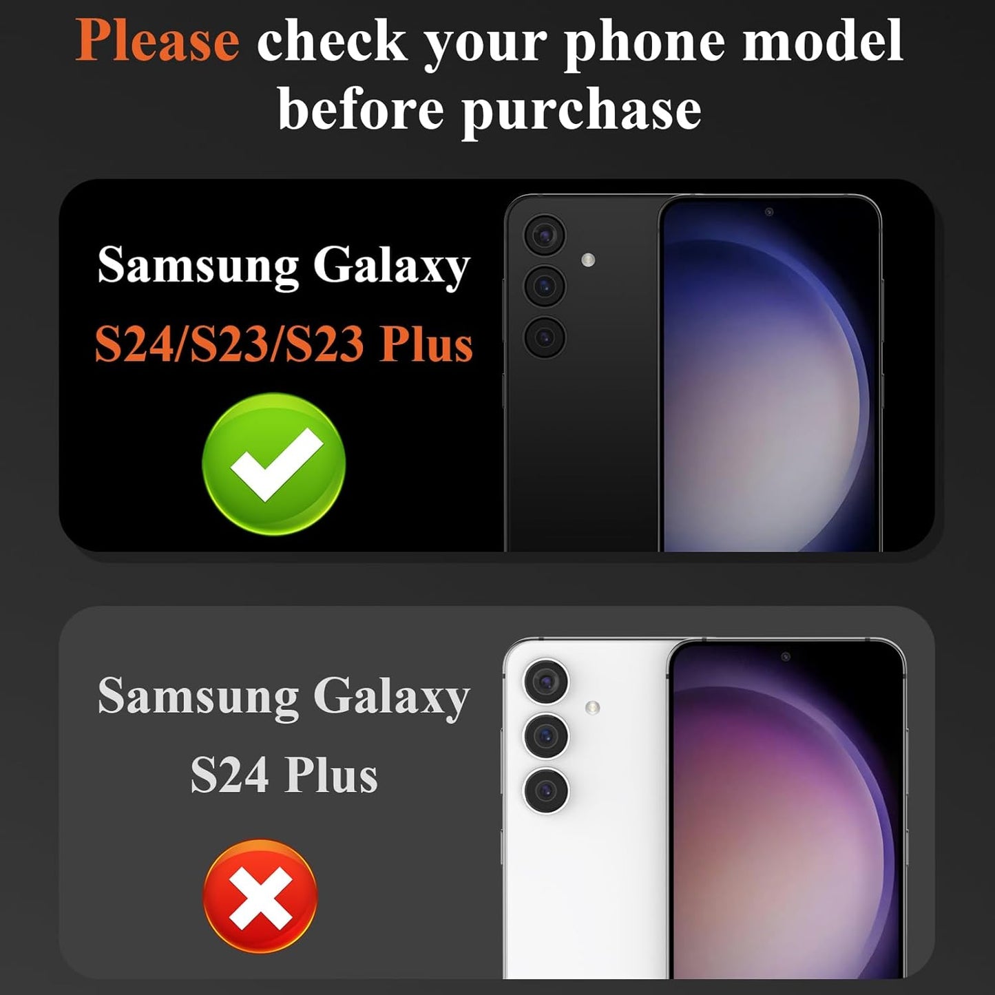 YWXTW Camera Lens Protector for Samsung Galaxy S24 / S23 / S23 Plus, [NOT for S24 Plus] 9H Tempered Glass HD Clear Individual Ring Camera Screen Protector for Galaxy S24 Accessories (Clear)