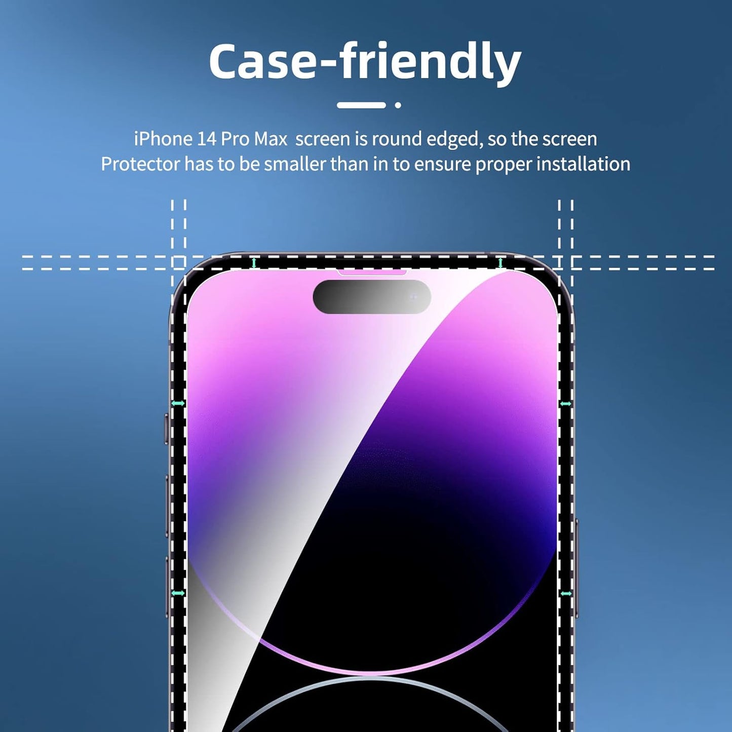 NEW'C 3 Pack Designed for iPhone 14 Pro Max Screen Protector(6.7"),Enhanced Tempered Glass Protection, Case Friendly Anti Scratch Bubble Free Ultra Resistant