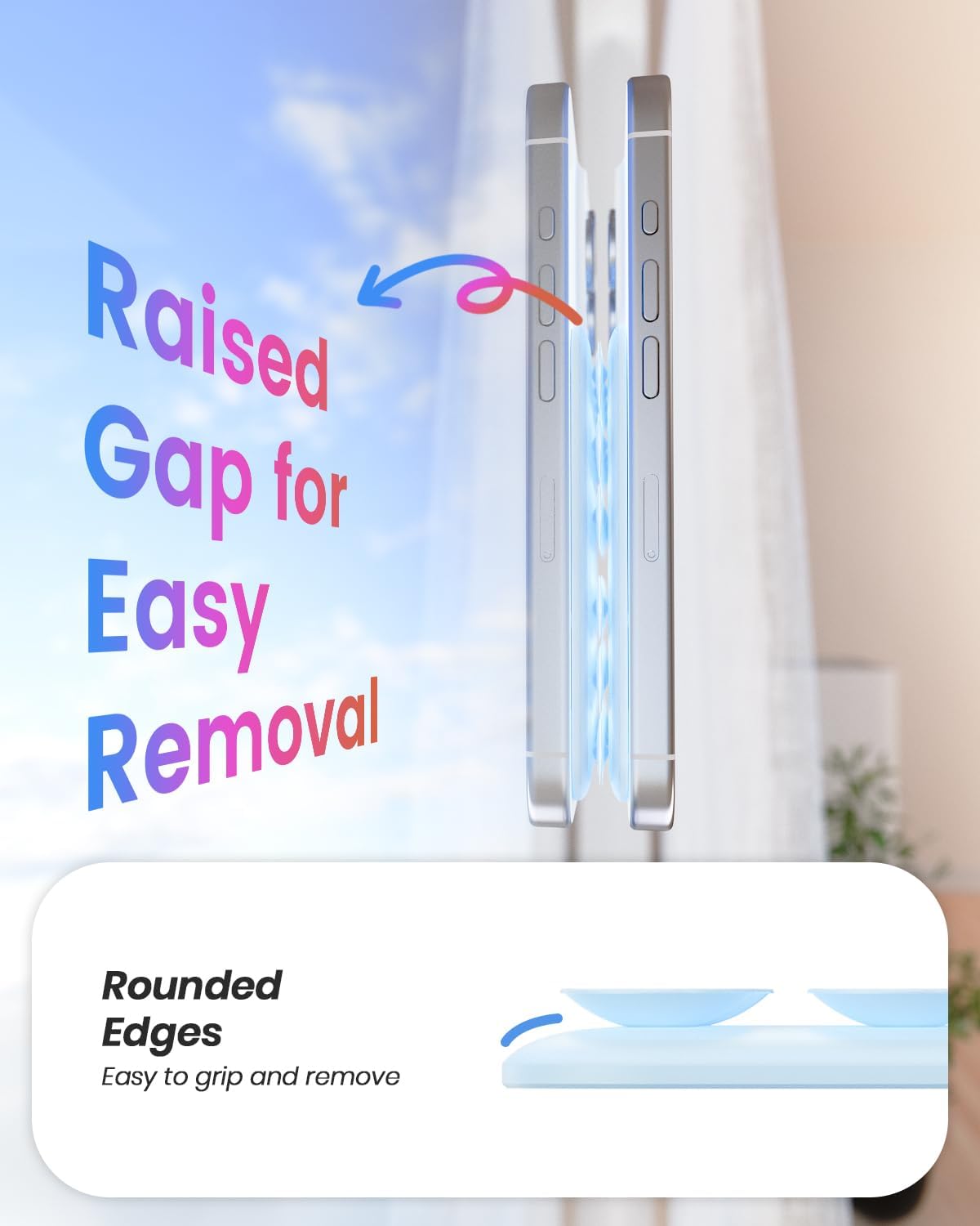 Klearlook Magnetic Suction Phone Mount for MagSafe Case, Removable Sticky Phone Grip Holder for Hands-Free Makeup/Selfie/Live Streaming/Vlog for TikTok & Instagram Influencer/Creator, Light Blue