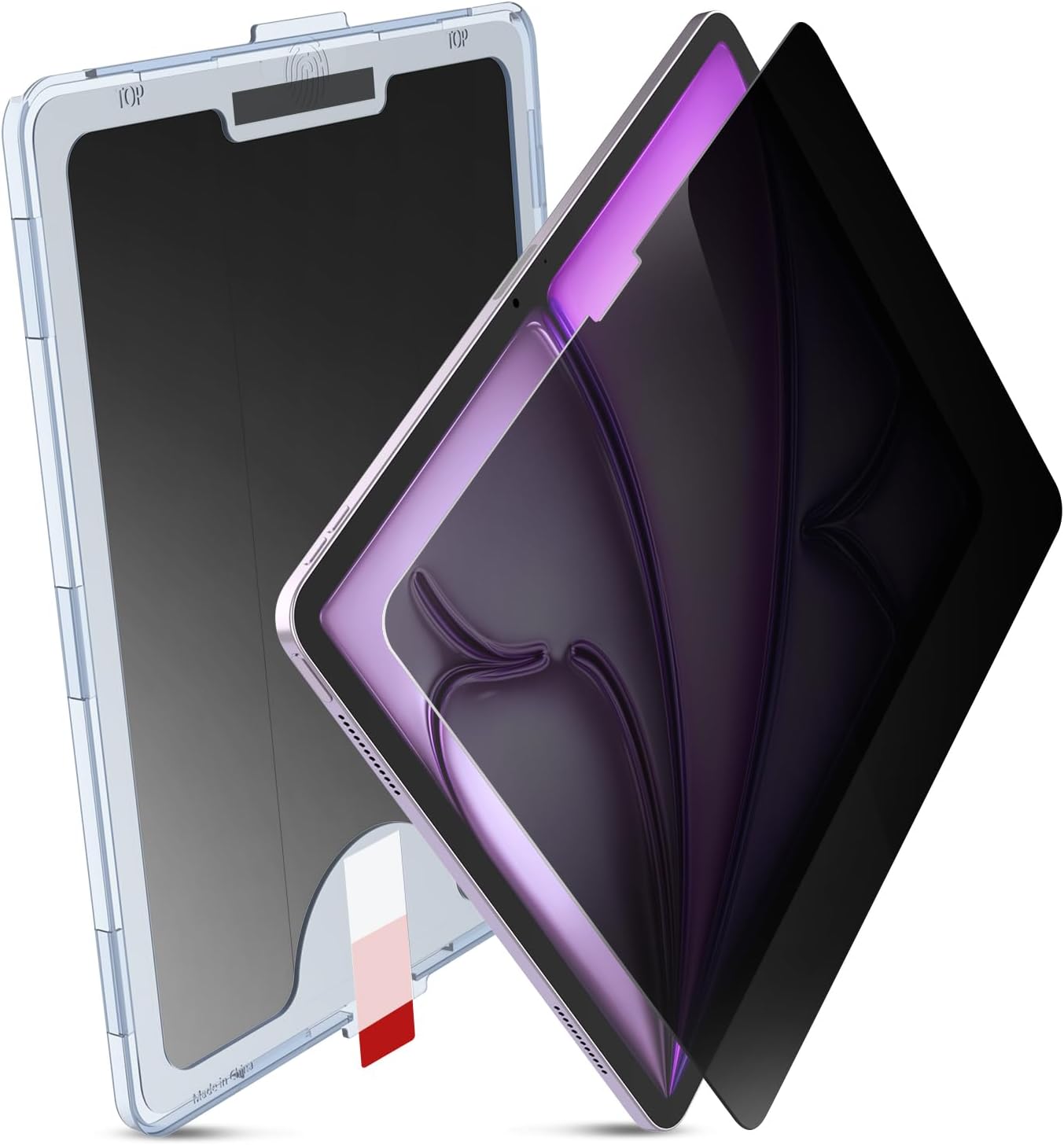 MOBDIK 1 Pack Privacy Screen Protector Compatible with iPad Air 13 inch M3 2025/ M2 2024, Anti Spy, 9H Tempered Glass, EZ Kit