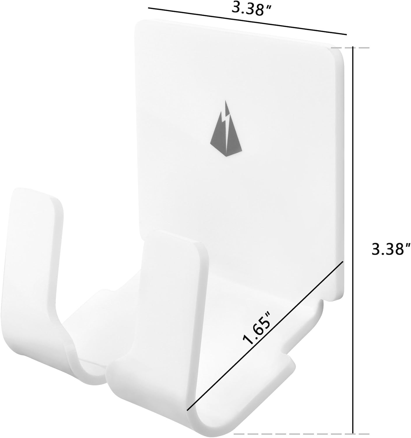 TXEsign Adhesive Wall Phone Holder Mount for Smartphones iPhone External Battery Wall Holder Mount (White)