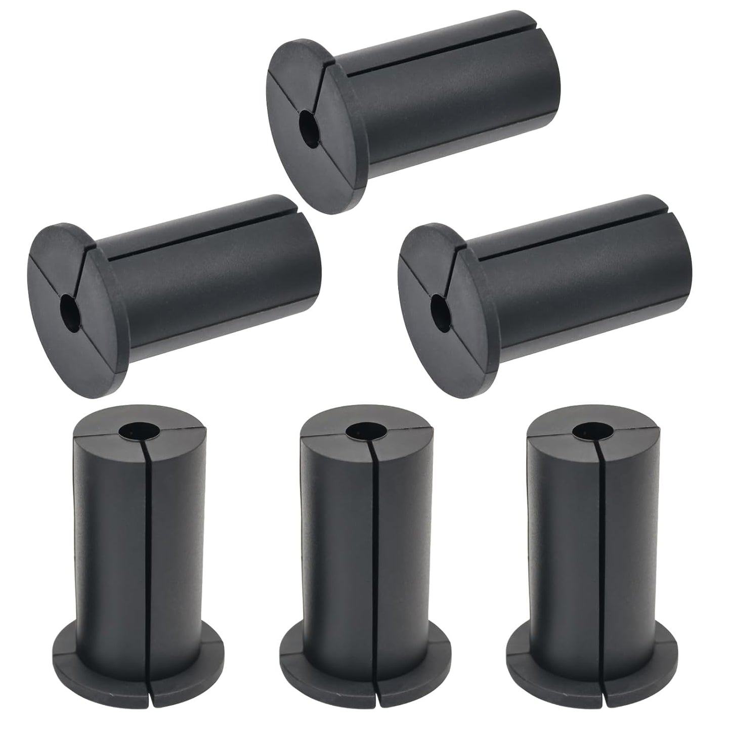 6pc Starlink Cable Grommet 1" Silicone Waterproof Wall Hole Pass Through Split Cable Bushings for TV Wire Ethernet Cord, Starlink Cable Routing Kit Accessories, 52.5mm/2.07" Ht, Black