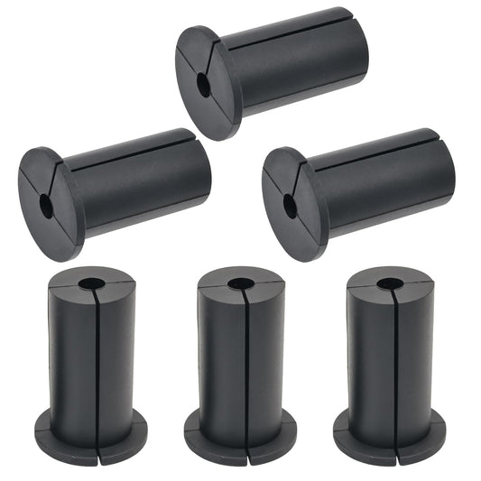 6pc Starlink Cable Grommet 1" Silicone Waterproof Wall Hole Pass Through Split Cable Bushings for TV Wire Ethernet Cord, Starlink Cable Routing Kit Accessories, 52.5mm/2.07" Ht, Black