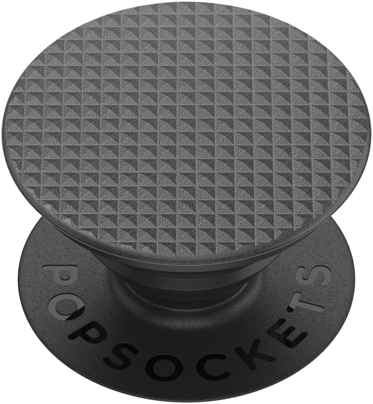 PopSockets Phone Grip with Expanding Kickstand, Adhesive Grip - Knurled Texture Black