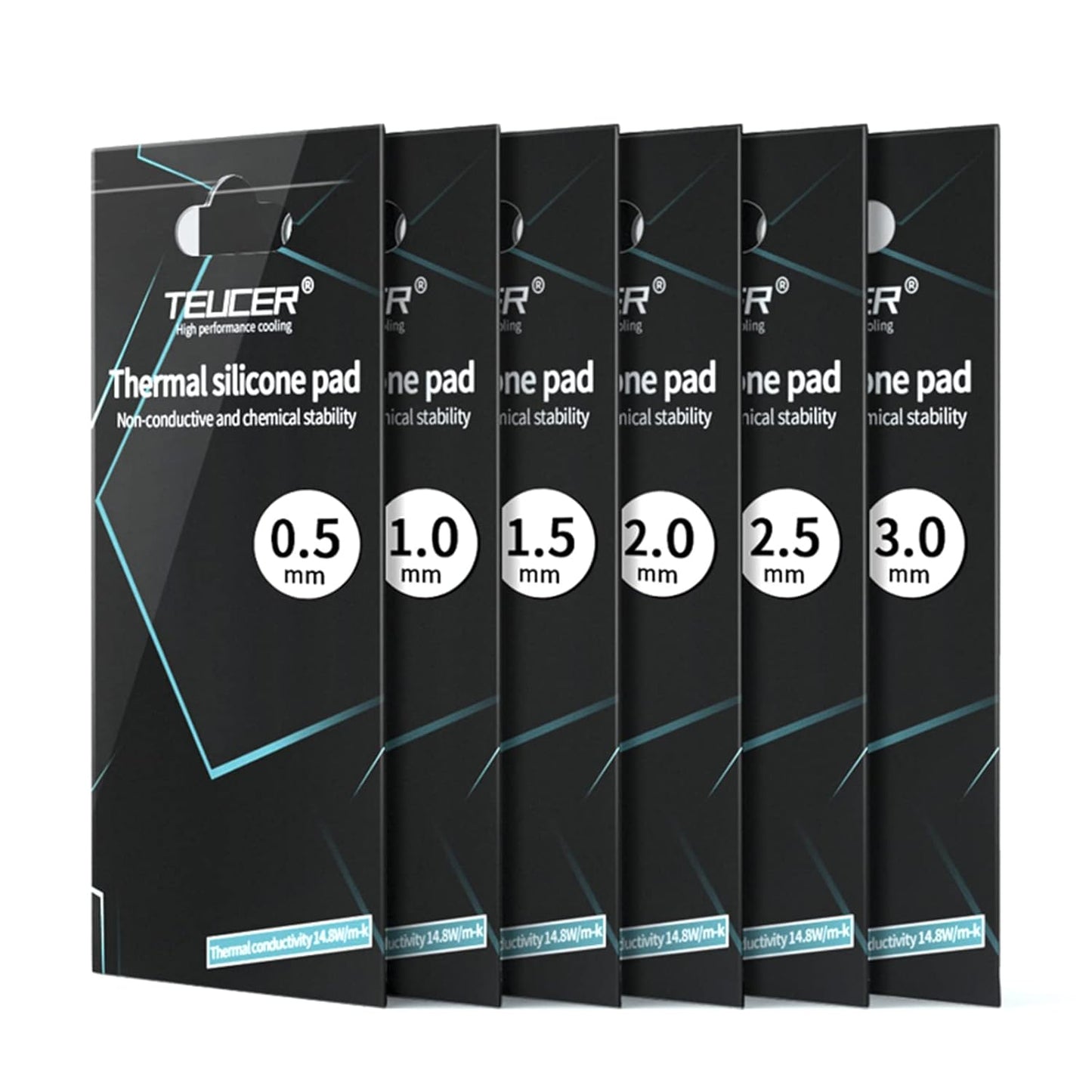 Thermal Pad 14.8 W/mK, 85x45x2.5mm, Non Conductive Heat Resistance High Temperature Resistance, Silicone Thermal Pads for Laptop Heatsink GPU CPU LED Cooler (2.5mm)