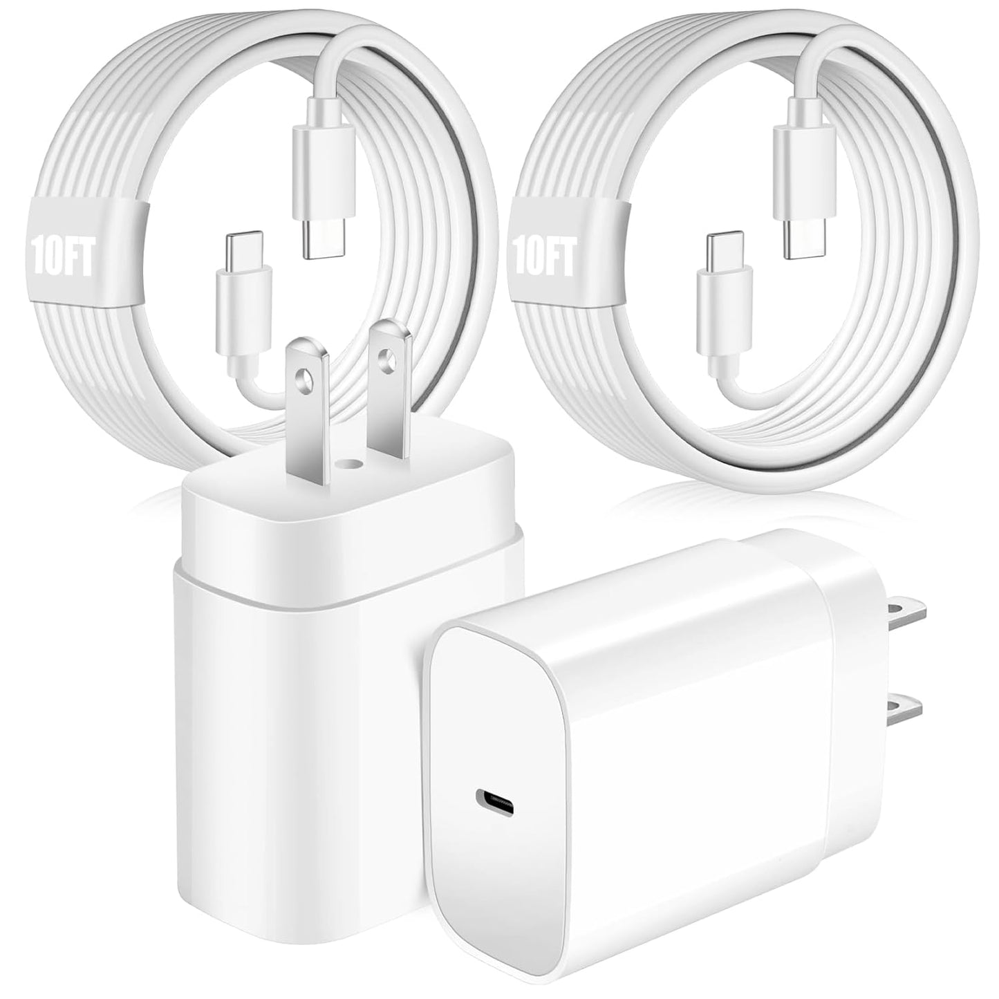 Samsung Fast Charger 2Pack 10FT Long USB C Samsung Charger Fast Charging Cord 25W USB C Chargers Fast Charging Block,Type C Wall Chargers for SamsungGalaxy S25 Ultra/S25+/S24+/S23/S22/S21/S20/A54/A16