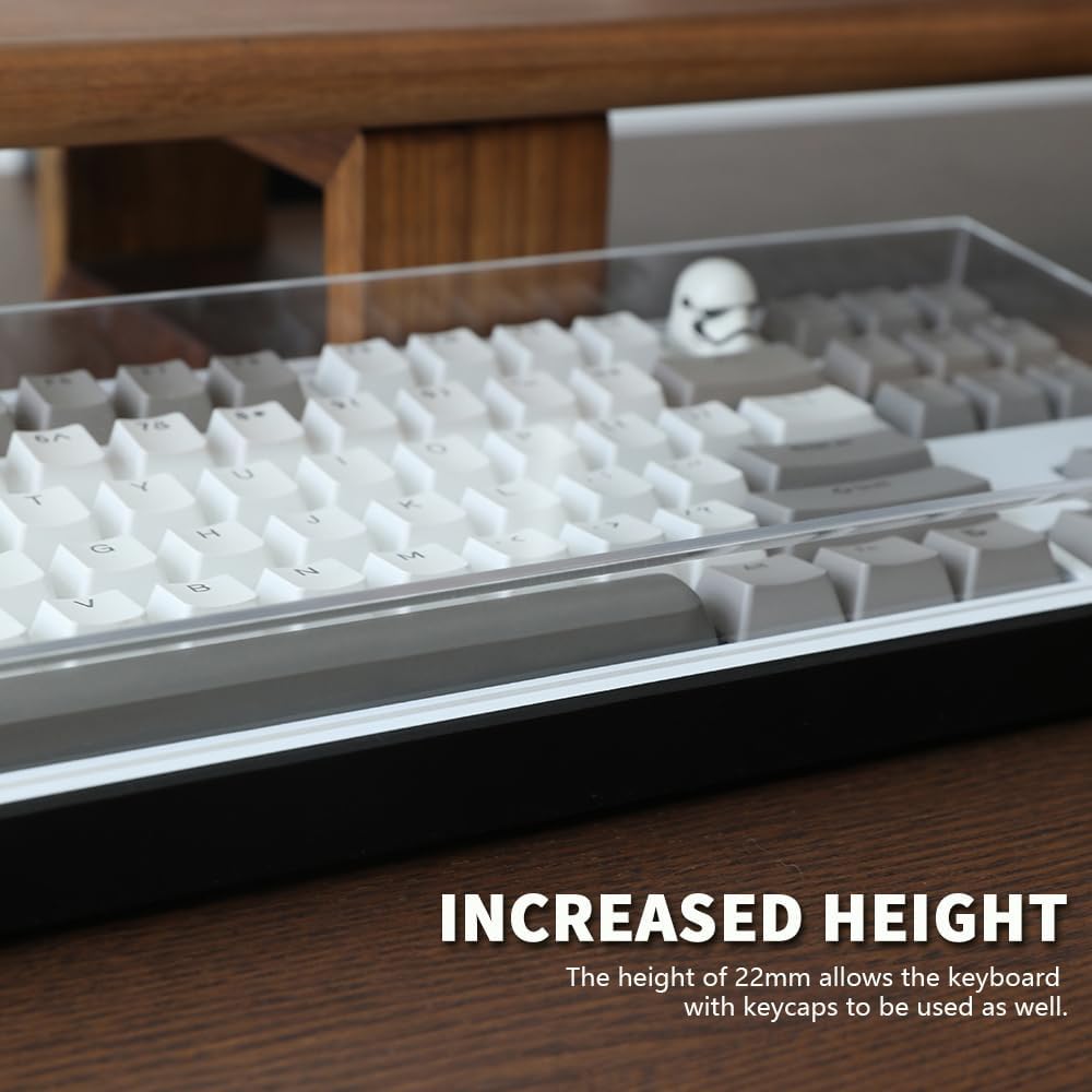 Acrylic Keyboard Dust Cover,68 Keys Transparent Mechanical Keyboard Protective Cover,Compatible with Computer Gaming Keyboards (12.28''x4.02''x0.87'')