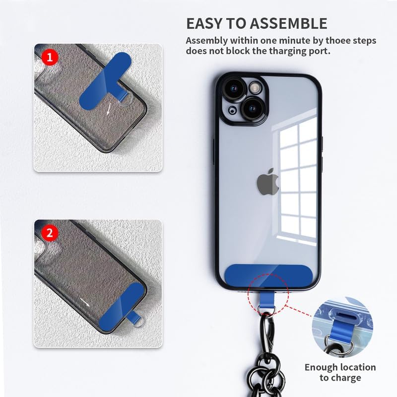 Cell Phone Lanyard Holder Anti Theft Crossbody Phone Wrist & Neck Strap, Compatible with Most iPhone tether Case