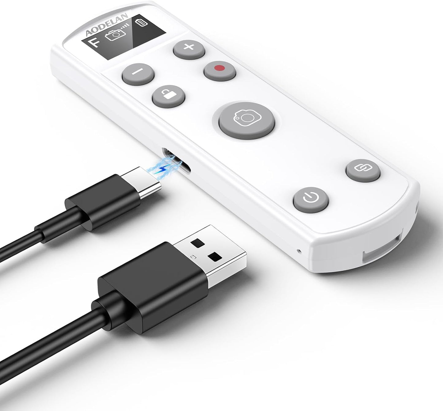 for Fujifilm Rechargeable Camera Remote Control Wireless Shutter Release Compatiable with Fuji X-T30 II, X-S10, X100VI, X-H2S, X-H2, X-T5, X-T4, X-T3, X-S20, X-T50, X-T30, X-M5, X-E5, X Half(White)