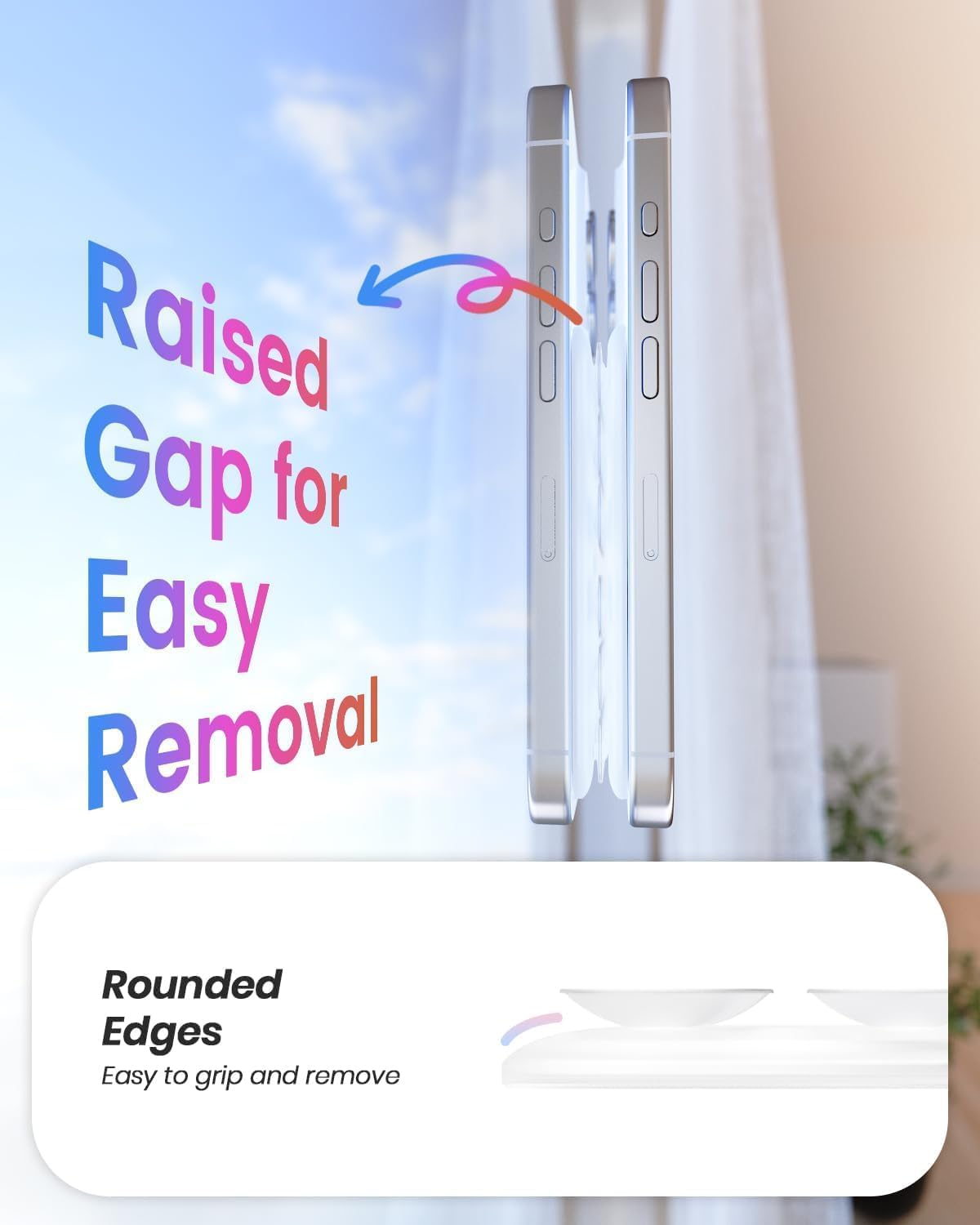 Klearlook 2Pack Magnetic Suction Phone Mount for MagSafe Case, Sticky Phone Grip Holder for iPhone, Removable Hands-Free Selfie/Video for TikTok Influencers, Women Girl Teen Gift, Transparent & White