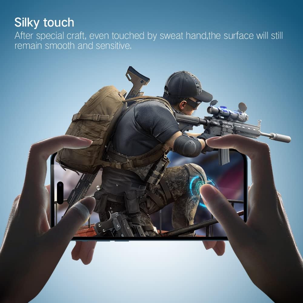 PERFECTSIGHT Anti Blue Light Screen Protector Designed for iPhone 14 Pro 2022 6.1 inch, 6X Stronger HD Clear Blue Light Blocking Tempered Glass - Eye Protection Anti Eye Fatigue Eye Dry Bubble Free