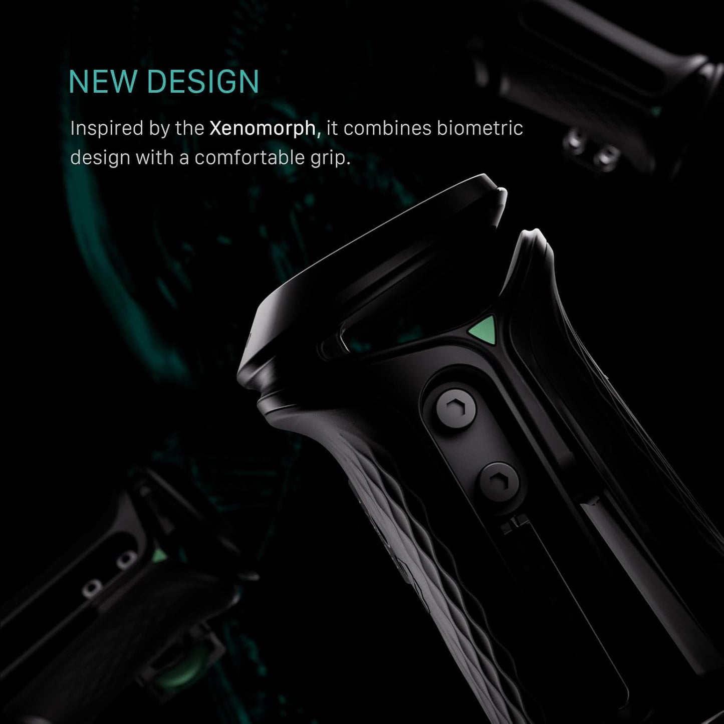 Tilta Xeno Side Handle for Filmmakers & Cameras - Titanium Gray | Secure Connection & Helps Prevent Rotation | Adjustable Height | Textured Silicone Grip | Easy Assembly (1/4″-20 w/Locating Pins)