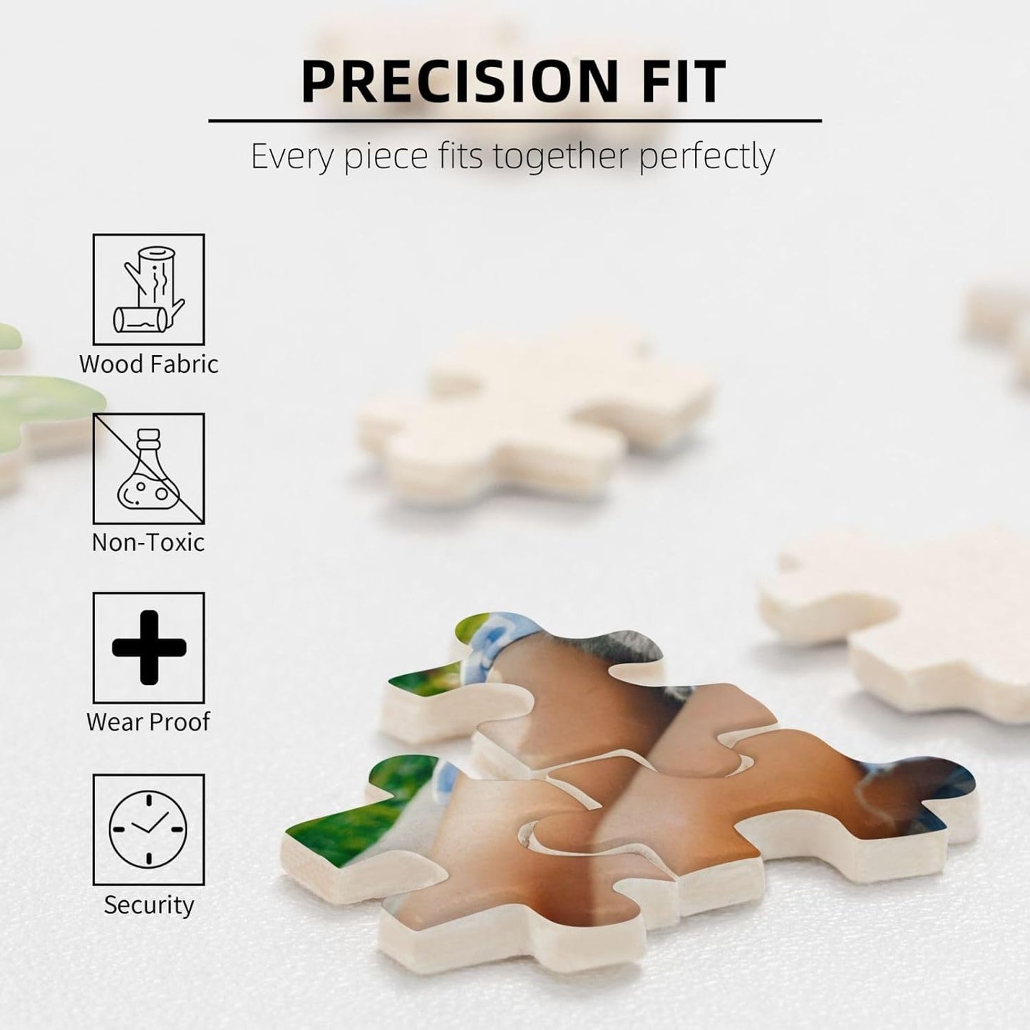 Custom Jigsaw Puzzle from Photos 300/500/1000 Pieces Personalized Wooden Picture Puzzles Gift for Adult Family Friends,Birthday,Valentine's Day (Vertical 300PCS)