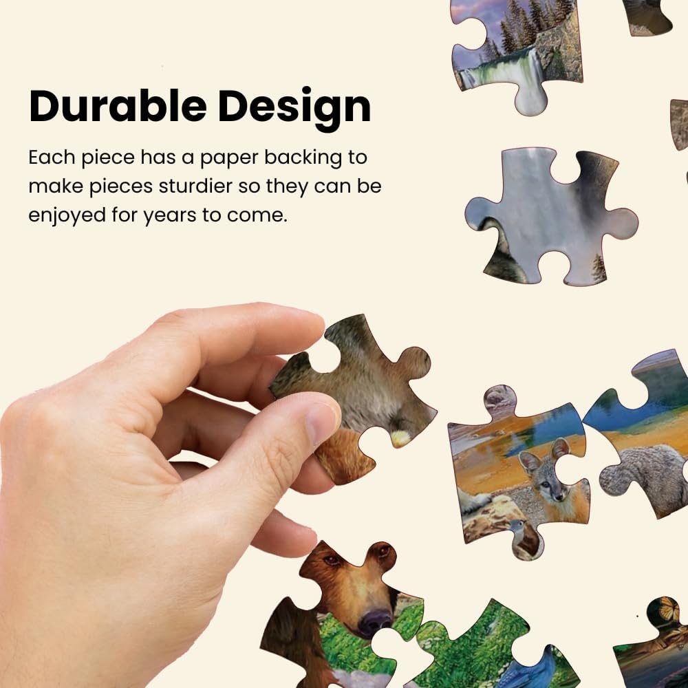 MasterPieces – 100 Piece Jigsaw Puzzle for Kid 6+ Years, Wildlife of The National Parks, Educational and Fun Game, Gift Idea for Children, 19" x 14"