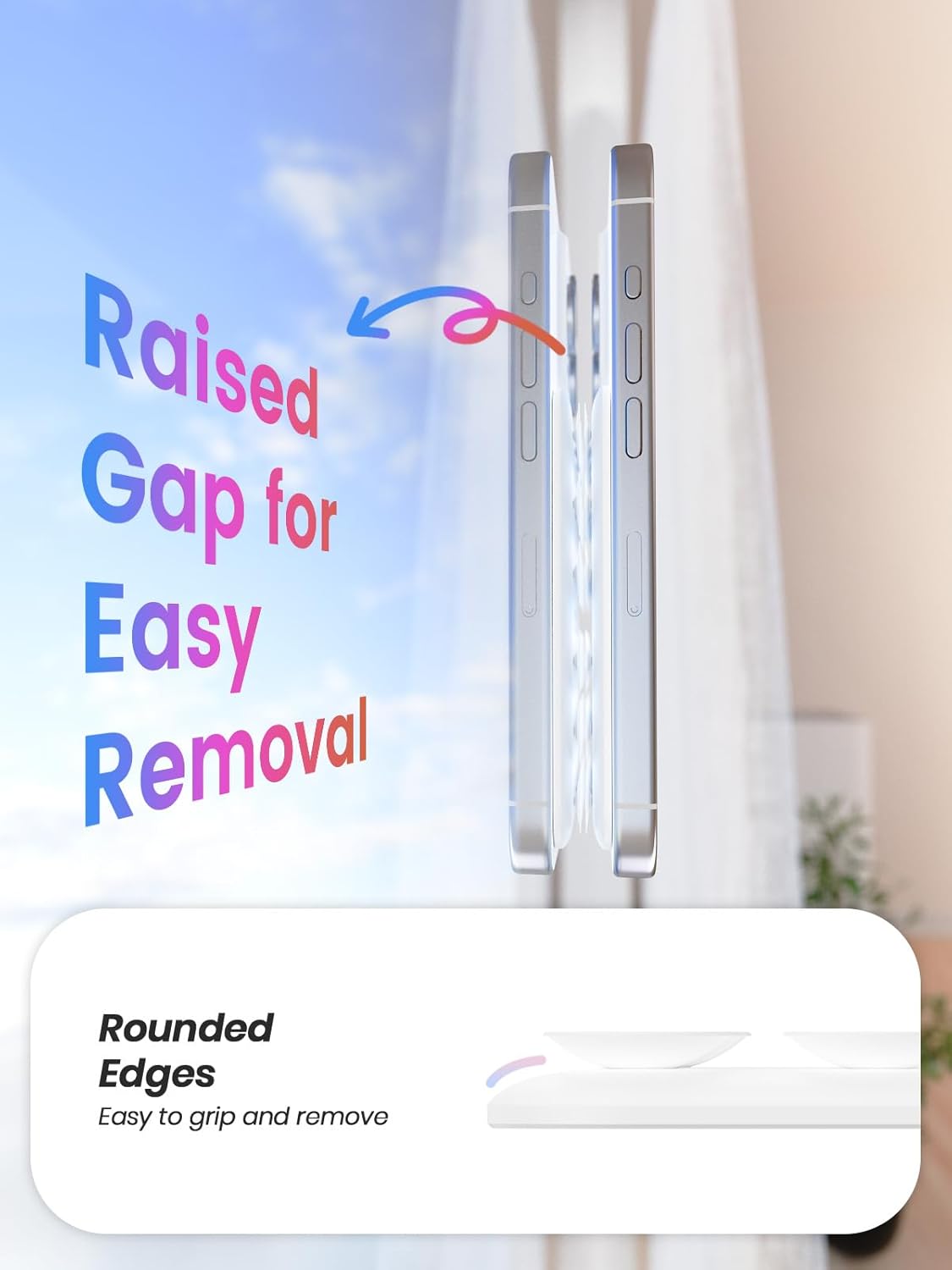 Klearlook Magnetic Suction Phone Mount for MagSafe Case, Removable Sticky Phone Grip Holder for Hands-Free Makeup/Selfie/Live Streaming/Vlog for TikTok & Instagram Influencer/Creator, Classic White