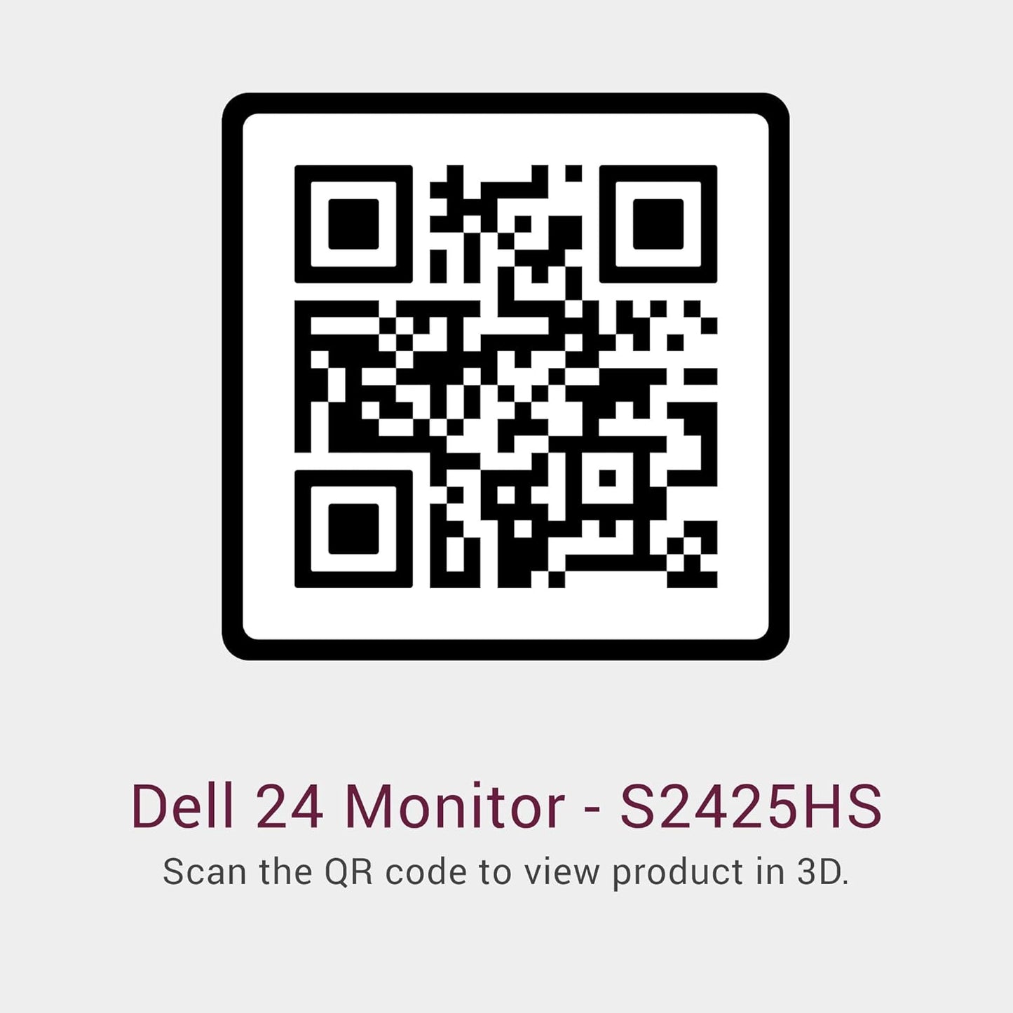 Dell S2425HS Monitor - 23.8 Inch, FHD (1920x1080) Display, 100Hz Refresh Rate 1500:1 Contrast Ratio, TÜV Rheinland Eye Comfort 4 Star, Integrated 2x5W Speaker, Height/Tilt/Swivel/Pivot - Ash White