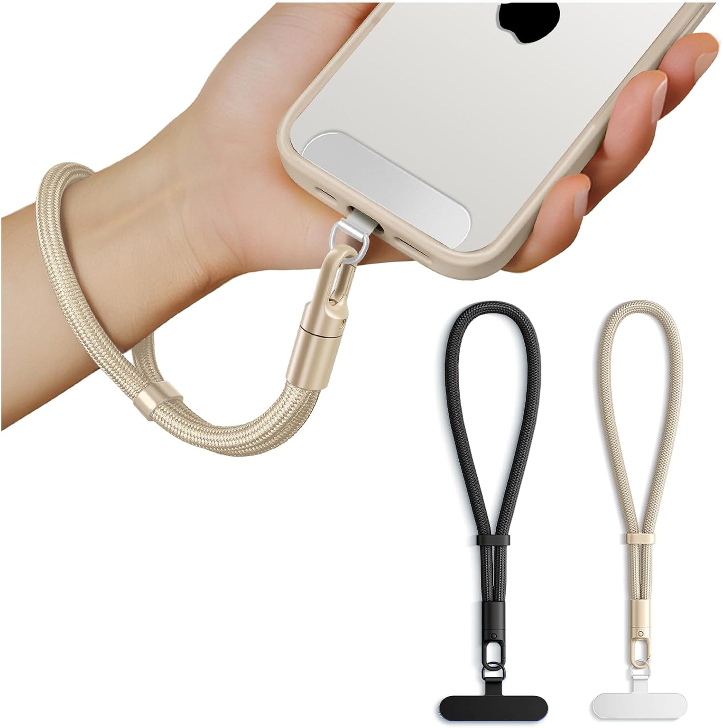 Phone Strap, 2 Pack Wrist Lanyard for iPhone Case Camera, Anti Theft Phone Wristlet, Camera Strap Lanyard with 360° Rotating Hook, Phone Charm Chain Wristlet for Travel