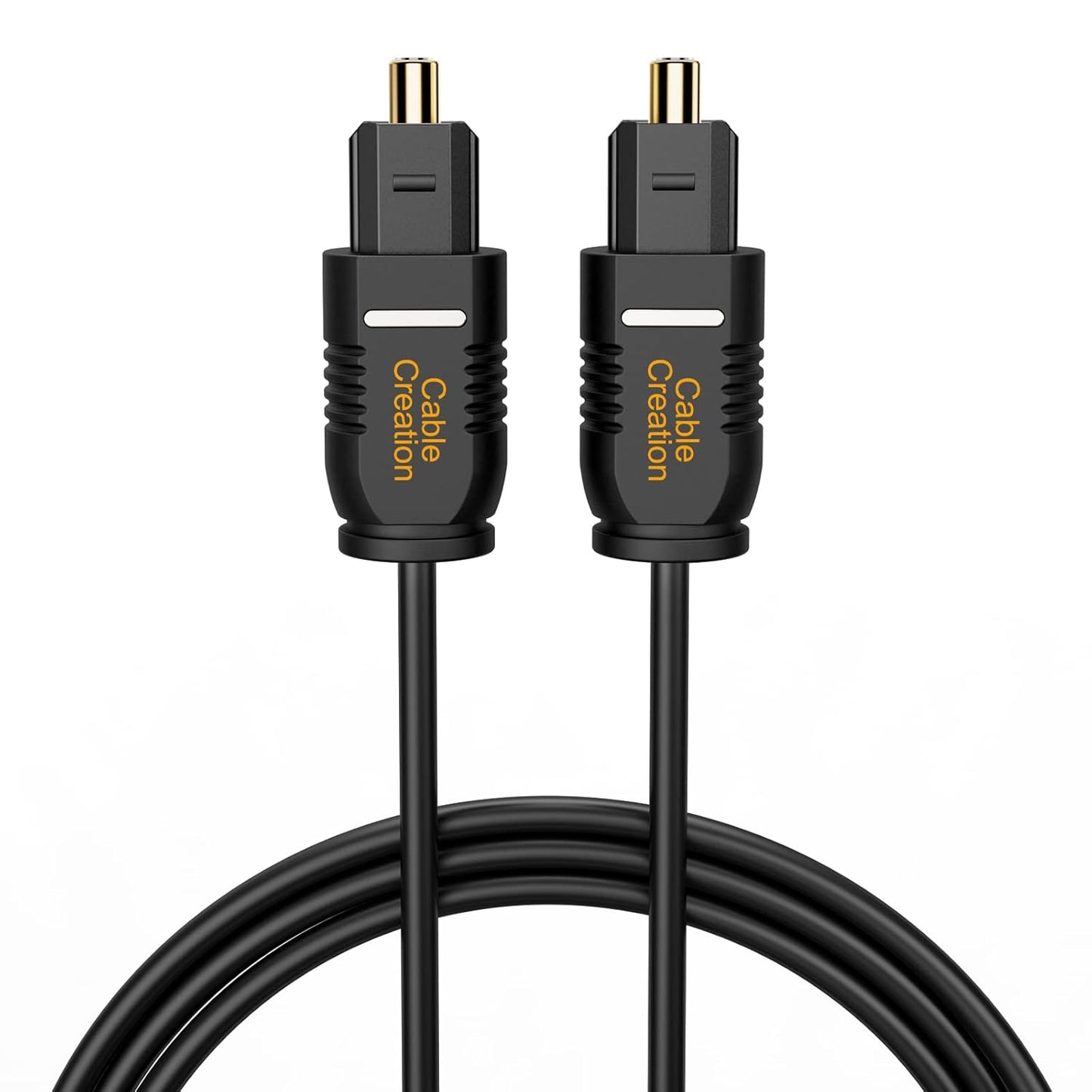 CableCreation Optical Digital Audio Cable, 50FT Thin Fiber Optic Toslink Gold Plated Optical S/PDIF Cord for Home Theater, Sound Bar, TV, PS4, Xbox, VD/CD Player, Game Console& More, Black