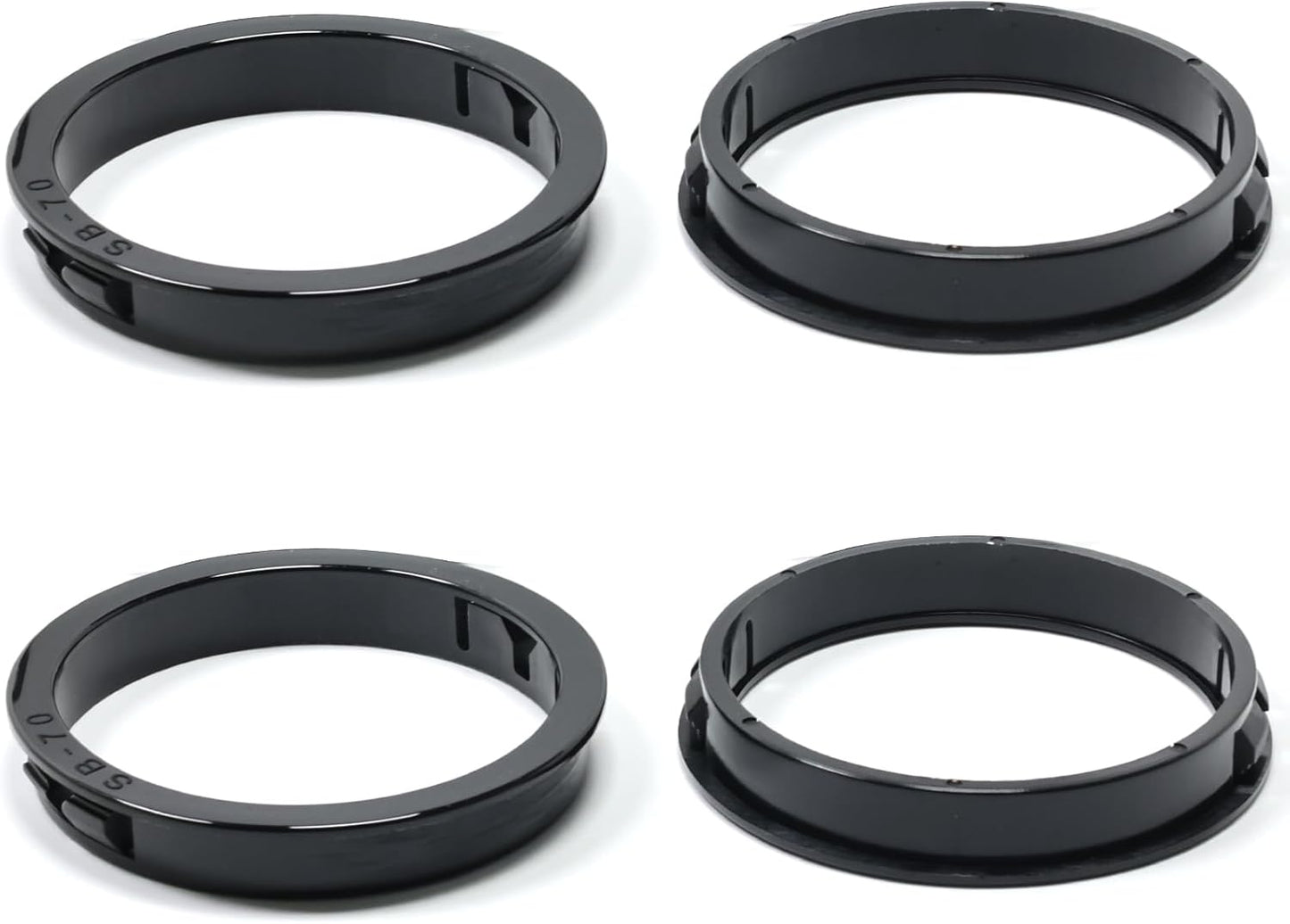 2-5/8"(70mm) Black Snap-in Knockout Insulating Bushing Grommets, Plastic Cable Hole Grommet for Wiring, Round Nylon Snap in Locking Electrical Wire Cord Hose, Tubing Bushings Grommets, 4pcs