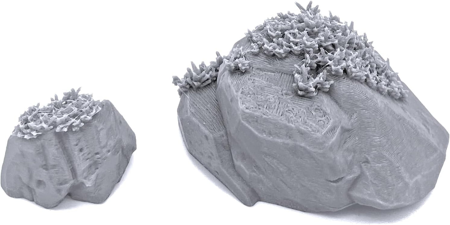 Swamp Scatter Rocks by Printable Scenery, 3D Printed Tabletop RPG Scenery and Wargame Terrain 28mm Miniatures