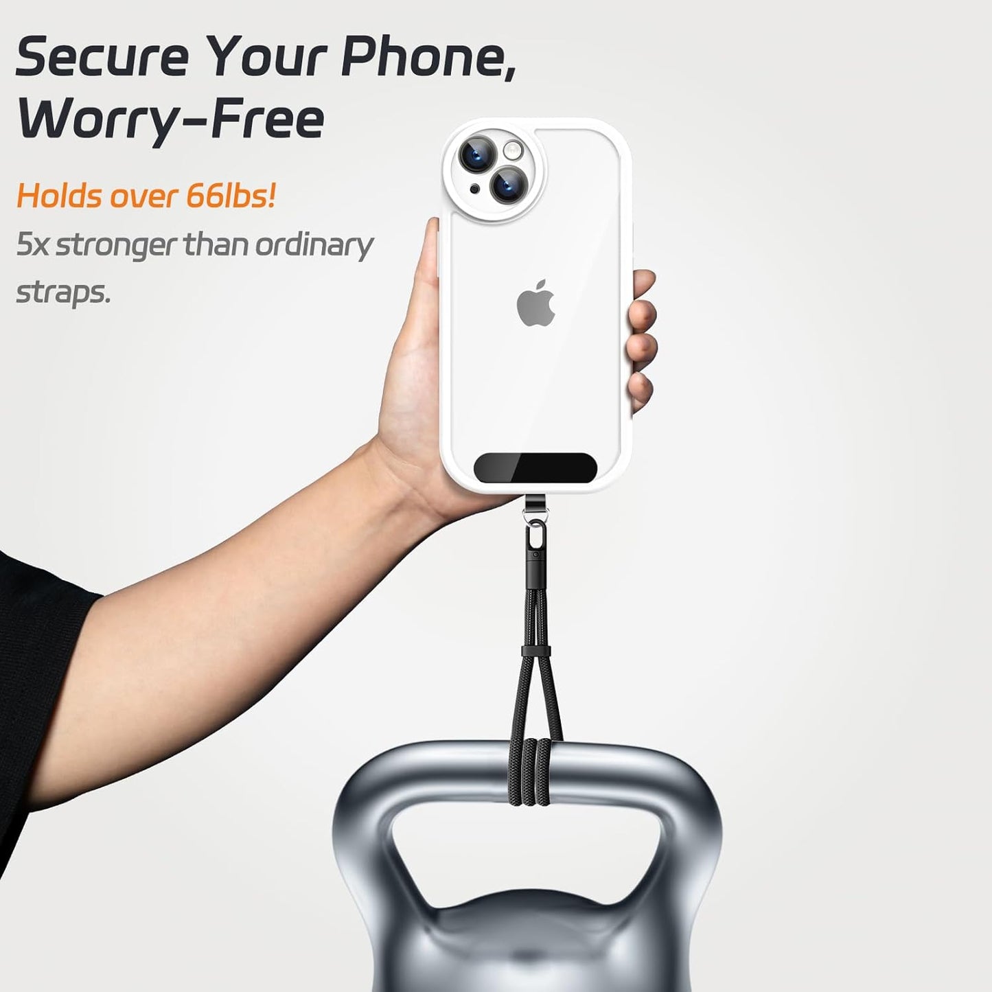 3 Pack Phone Lanyard,1×Phone crossbody strap,1×Phone Neck Strap,1×Wrist Strap,3×Tether Tabs,Universal Cell Phone Multifuctional Patch Polyester Lanyards(Black)