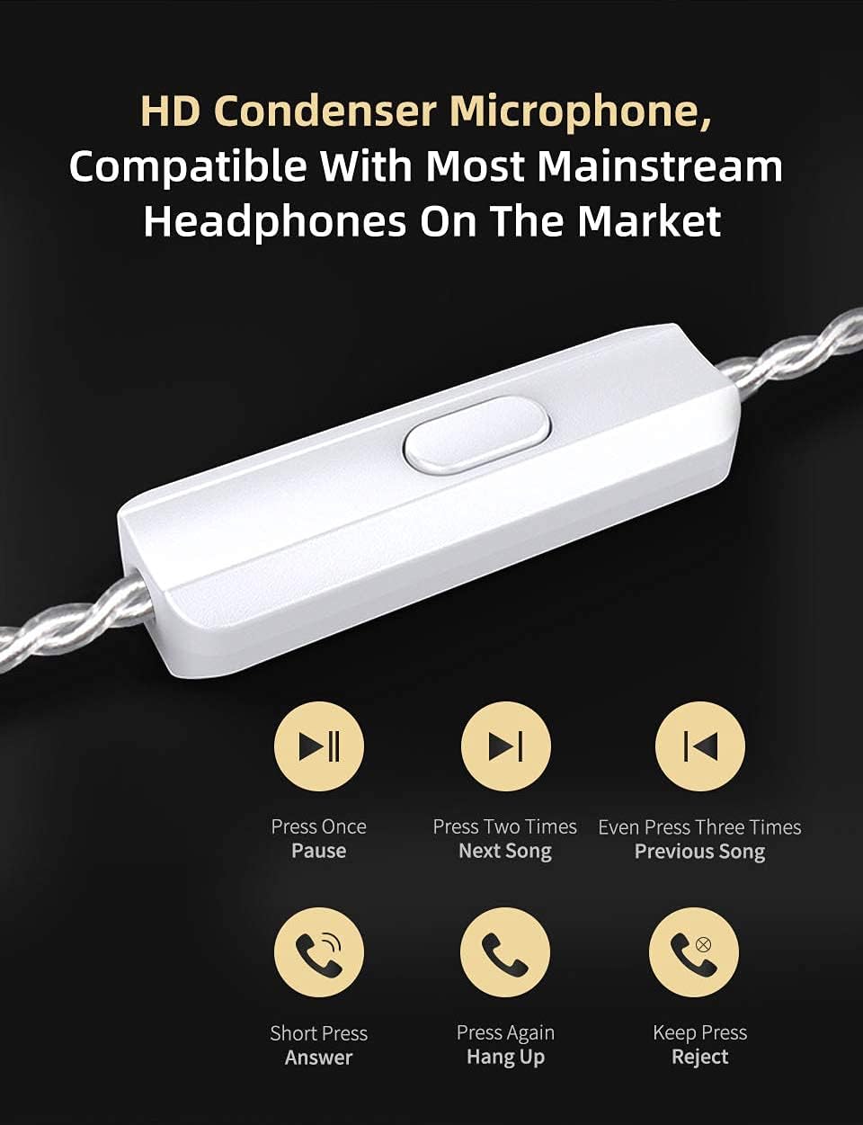 KZ ZSN Pro X in Ear Monitor Dual Driver IEM Earphone 1BA 1DD Wired Earphone HiFi Sport Gaming Earbuds Headphones Compatibility for Phone Computer Tablet