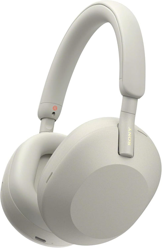 Sony WH-1000XM5 Premium Noise Canceling Headphones, Auto NC Optimizer, 30-Hour Battery, Alexa Voice Control, Silver