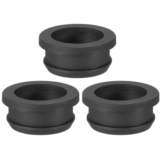 PATIKIL 29mm / 1-1/18 Inch Drill Hole,15/16 Inch ID Rubber Grommets, 3Pcs Top Hat Grommet for Wiring Eyelet Ring Gasket Automotive Firewall Cable Hole Plugs Wires Protection, Black
