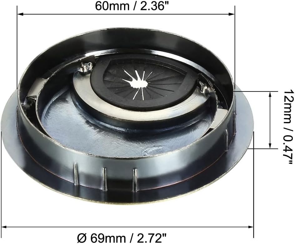 uxcell Cable Hole Cover, 2.4Inch/60mm Zinc Alloy Desk Wire Cord Cable Grommets Hole Cover for Office PC Desk Cable Cord Organizer, 4Pcs Bronze Tone