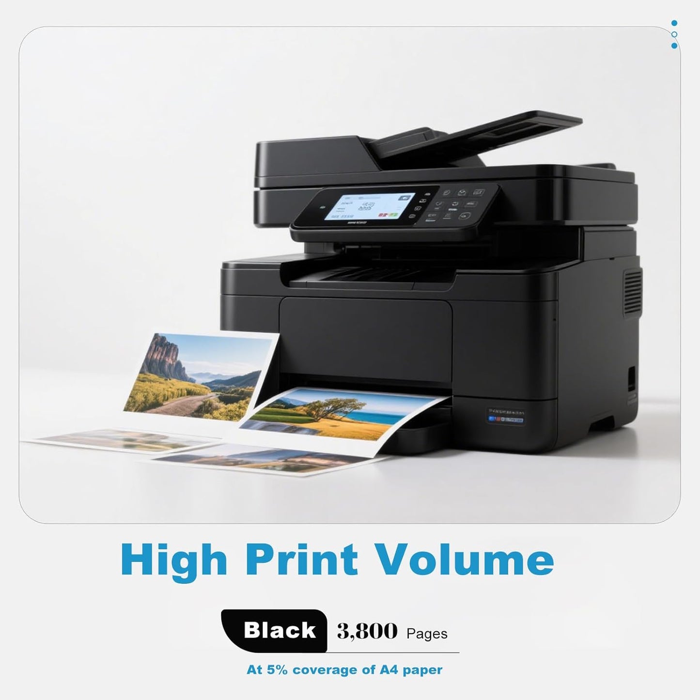 High Yield 55B1000 Black Toner Cartridge [with New Chip] MS331 Toner Replacement for MS331dn MS431dn MS431dw MX331adn MX431adn MX431adw MX432adwe Printers Toner (3,800 Pages)