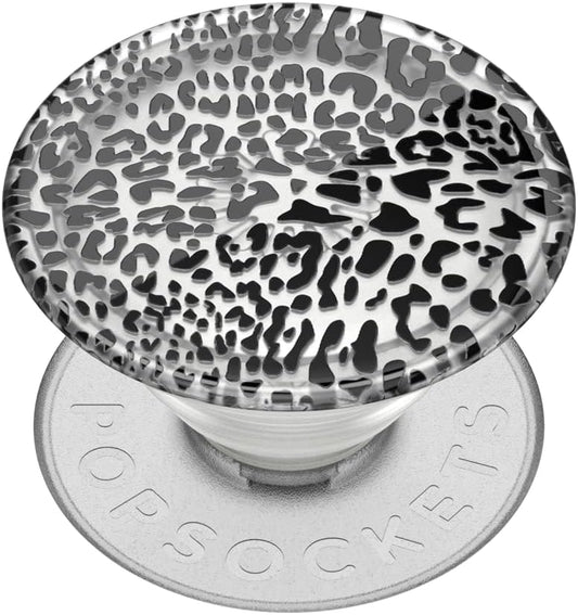 PopSockets Plant-Based Phone Grip with Expanding Kickstand, Adhesive Grip, Eco-Friendly - Black Leopard