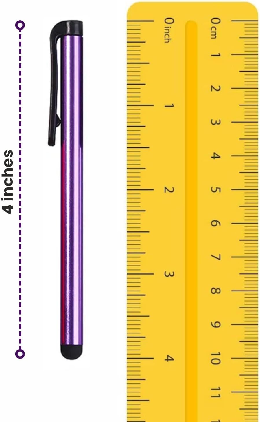 Stylus Pens for Touch Screens, 100 Pieces Universal Colorful Long Metal Stylists Pack for iPad, iPhone, Android, Galaxy, Chrome Book, Tablets, Assorted Colors All Devices - 4"