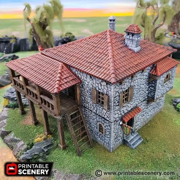 Port Tavern by Printable Scenery, 3D Printed Tabletop RPG Scenery and Wargame Terrain 28mm Miniatures