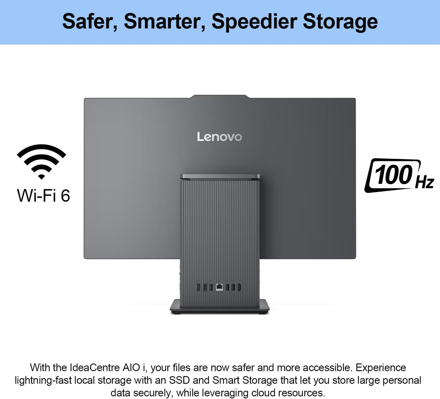 Lenovo 2024 IdeaCentre I Business All-in-One, 27" FHD Touchscreen 100Hz, Intel Core i5-13420H, 32GB DDR5 RAM, 1TB SSD, Wireless Charging Base, Wireless KB & Mouse, Wi-Fi 6, Windows 11 Pro, Grey