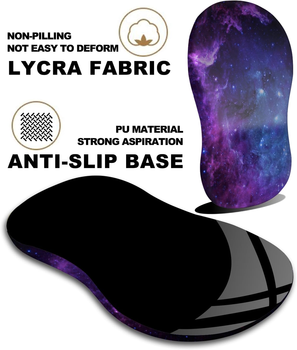 Mouse Pad Wrist Support, Ergonomic Mouse Pad with Massage Dot, Comfortable Computer Mouse Pad for Laptop, Wrist Rest Pain Relief Mousepad with Non-Slip PU Base for Office & Home, 12 x 8 in