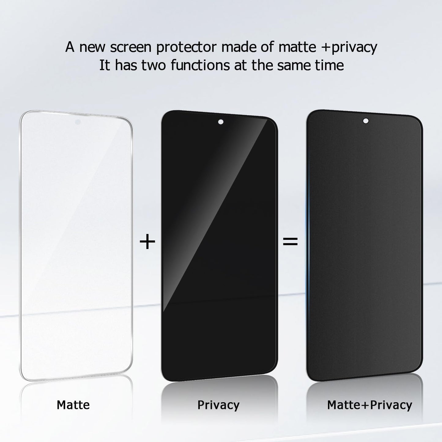 2 Pack Matte Privacy Screen Protector for Samsung Galaxy S24 Plus/S25 Plus,9H Tempered Glass,Anti-Glare,Anti-Spy,Anti-Scratch, Smooth and Responsive Absolute Fingerprint Compatibility Touch Screen