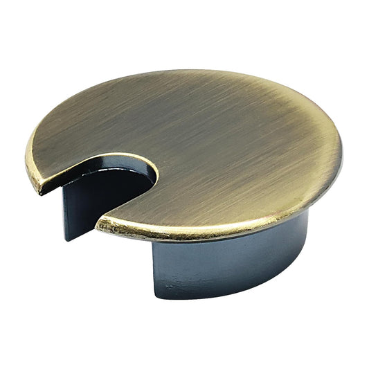 Desk Grommet 1-3/8" (35 mm), Desk Cord Hole Cover, Cable Grommet Metal Zinc Alloy Materilal, Desk Hole Grommet for Office and Home Table Cable, Detachable Cable Cord Organizer (Bronze 1 Pcs)